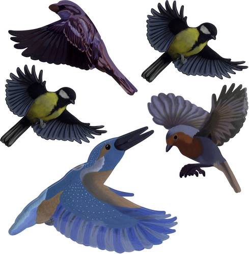 Gardigo Stickers Native Birds Fensteraufkleber Vogelbild Funktionsart Abschreckung 1St. von Gardigo