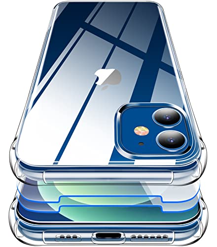 Garegce Hülle Kompatibel mit iPhone 12 Mini Hülle mit Panzerglas 2 Stück, für iPhone 12 Mini Case Transparent, Handyhülle Silikon Stoßfest Schutzhülle für iPhone 12 Mini, 5.4 Zoll - Klar von Garegce