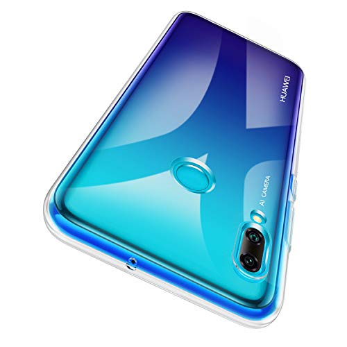 Garegce Hülle für Huawei P Smart 2019, [2 × Displayschutzfolie] Transparent Stoßfest Durchsichtige HandyHülle Huawei P Smart 2019 TPU SchutzHülle,weich Silikon Kratzfest case Klar Bumper… von Garegce