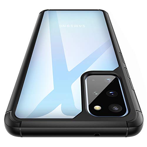 Garegce Hülle für Samsung Galaxy S20 Plus,[2×Displayschutzfolie],Transparent Ultra Dünne HandyHülle Samsung Galaxy S20 Plus Silikon,Weiche TPU Case Flexibel Bumper - Schwarz von Garegce