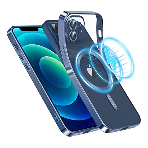 Garegce Magnetisch Hülle für iPhone 12 Kompatibel mit MagSafe, Stoßfest Handyhülle, Kameraschutz, Weiches TPU-Silikon, Schutzhülle Kratzfeste Transparent Rückseite -6,1 Zoll- Blau Garegce Magnetisch Hülle für iPhone 12 Kompatibel mit MagSafe, Stoßfest Handyhülle, Kameraschutz, Weiches TPU-Silikon, Schutzhülle Kratzfeste Transparent Rückseite -6,1 Zoll- Blau von Garegce