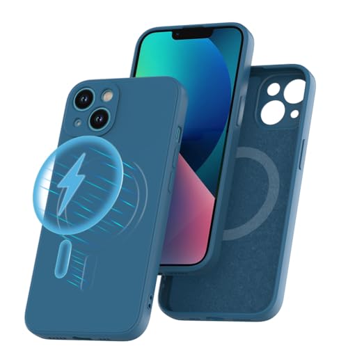 Garegce Magnetisch Hülle für iPhone 13, kompatibel mit MagSafe, Stoßfest Kratzfest Ultradünn Slim Silikon TPU Case Kameraschutz Kratzfeste Schutzhülle Handyhülle für iPhone 13-6,1 Zoll, Marineblau Garegce Magnetisch Hülle für iPhone 13, kompatibel mit MagSafe, Stoßfest Kratzfest Ultradünn Slim Silikon TPU Case Kameraschutz Kratzfeste Schutzhülle Handyhülle für iPhone 13-6,1 Zoll, Marineblau von Garegce