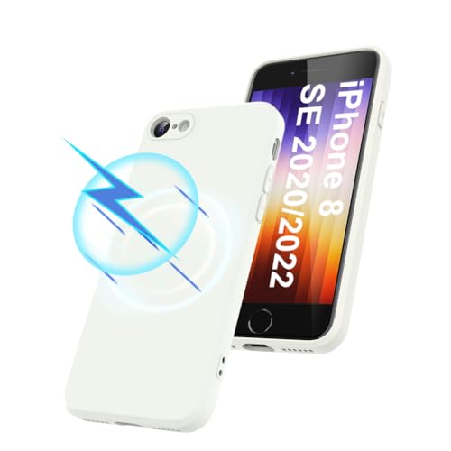 Garegce Magnetische Schutzhülle für iPhone 8/SE 2020/SE 2022, kompatibel mit MagSafe, Flüssigsilikonhülle, stoßfest, integrierte Magnete, ultradünn, kratzfest, 4,7 Zoll, Weiß Garegce Magnetische Schutzhülle für iPhone 8/SE 2020/SE 2022, kompatibel mit MagSafe, Flüssigsilikonhülle, stoßfest, integrierte Magnete, ultradünn, kratzfest, 4,7 Zoll, Weiß von Garegce