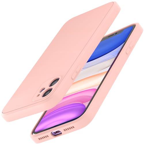 Garegce für iPhone 11 Hülle Silikon Handyhülle Stoßfeste Kratzfest Schutzhülle Ultra Dünn mit Weichem Mikrofaser, TPU Anti Gelb Case- 6,1 Zoll - Rosa von Garegce