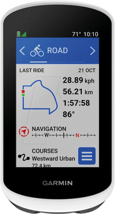 GARMIN EDGE EX2 - Fahrrad-Navi - 3'' (7,6cm), Touch, GPS, IPX7, BT von Garmin