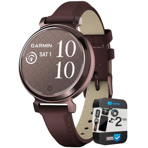 Garmin 010-02839-03 Lily 2 Classic Dark Bronze with Mulberry Leather Band Smartwatch | Offizielles USA-Partnermodell | Bundle mit 2 YR CPS Enhanced Protection Pack Garmin 010-02839-03 Lily 2 Classic Dark Bronze with Mulberry Leather Band Smartwatch | Offizielles USA-Partnermodell | Bundle mit 2 YR CPS Enhanced Protection Pack von Garmin