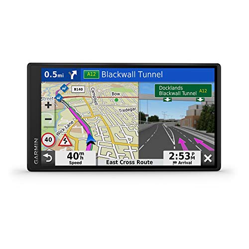Garmin DriveSmart 55 MT-S 5,5 Zoll Navigationsgerät mit Edge-zu-Edge-Display, Karten-Updates für Großbritannien und Irland, Live-Traffic, Bluetooth-Freisprecheinrichtung und Fahrerwarnungen von Garmin