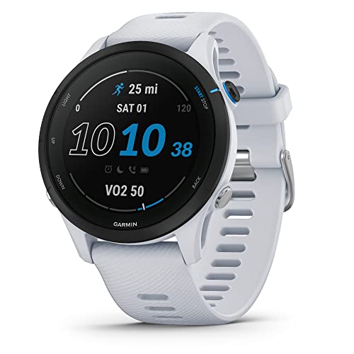 Garmin Forerunner® 255 Music Lauf-Smartwatch, GPS, mit Musik, erweiterte Informationen, Lange Akkulaufzeit, Weiß von Garmin
