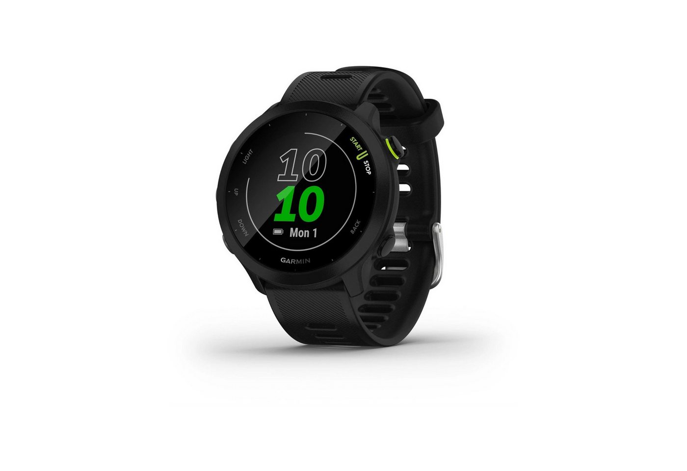 Garmin Forerunner 55 Monterra, Android, iOS, 5ATM, ANT+. GPS Smartwatch (1,04 cm/1,04 Zoll), Smartwatch und Ladekabel, Kalorienberechnung, Geschwindigkeit, Überhöhung, Pulszonen von Garmin