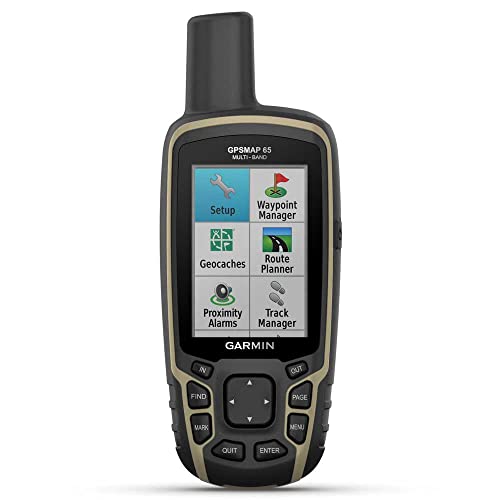 Garmin GPSMAP 65 – robustes GPS-Outdoor-Navi mit vorinstallierter TopoActive Europakarte und 2,6“ Farbdisplay. Beste Navigation dank 5 Satellitensystemen & Multi-Frequenz-Technologie, wasserdicht. von Garmin