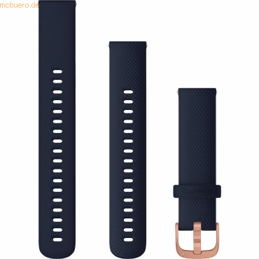 Garmin Garmin Ersatzarmband 18mm Silikon Blau/Rosegold Schnalle von Garmin