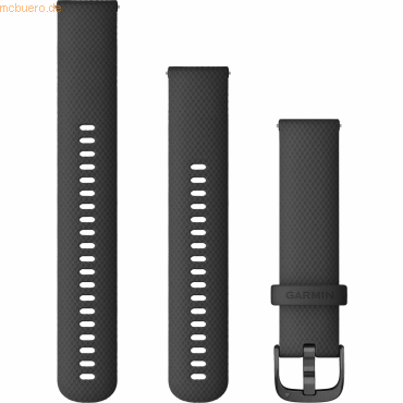 Garmin Garmin Ersatzarmband 20mm Silikon Schwarz/Metallteilen von Garmin