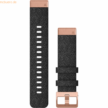 Garmin Garmin Ersatzarmband QuickFit 20mm Nylon Schwarz/Rosegold von Garmin