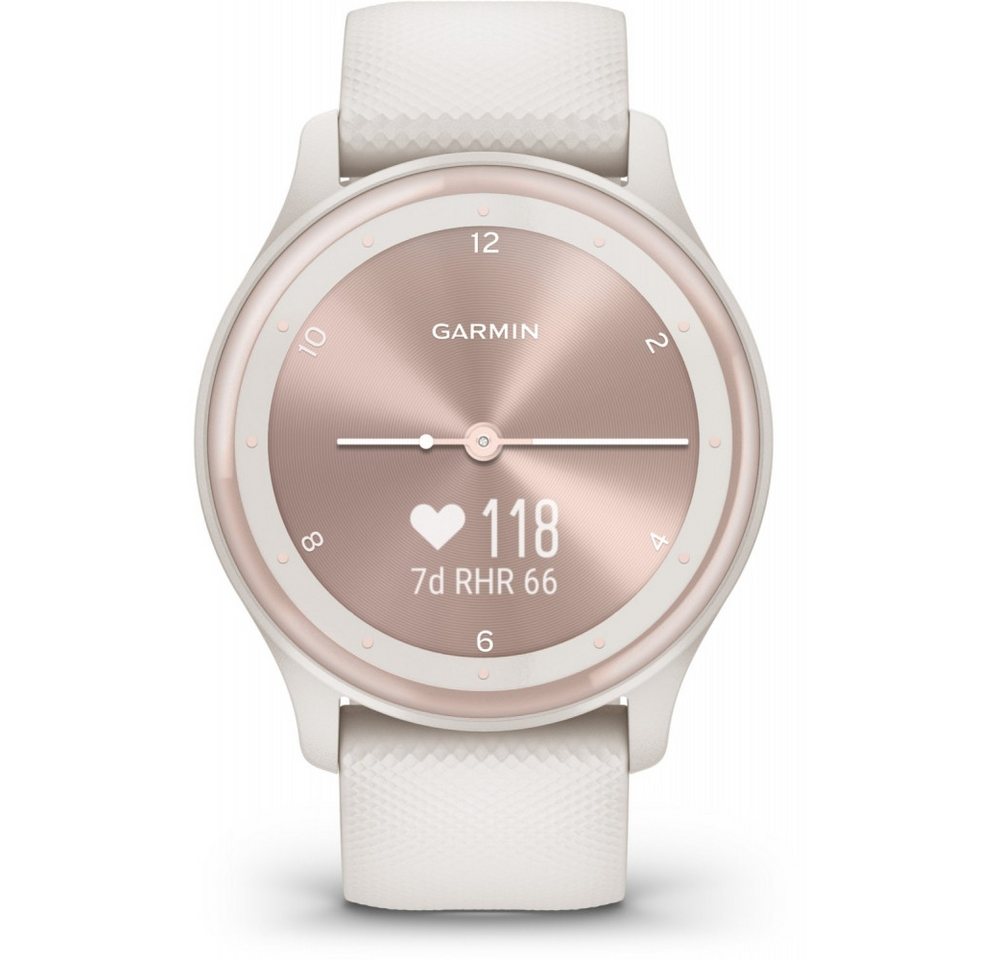 Garmin Garmin vivomove Sport Sportuhr elfenbein/perlgold Hybrid-Smartwatch. Smartwatch (Akkubetrieb), Smartwatch, Keine Angabe von Garmin