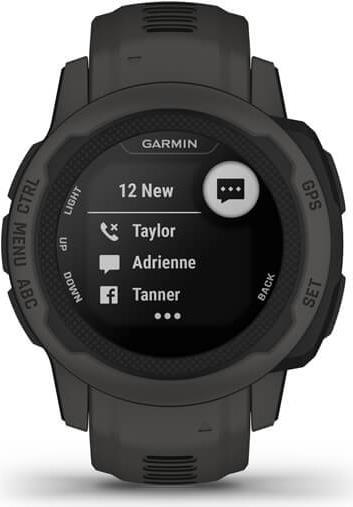 Garmin Instinct 2S - 40 mm - Carbon-Schwarz - Sportuhr mit Band - Silikon - Handgelenkgröße: 112-180 mm - einfarbig - 32MB - Bluetooth, ANT+ - 42 g (010-02563-00) von Garmin