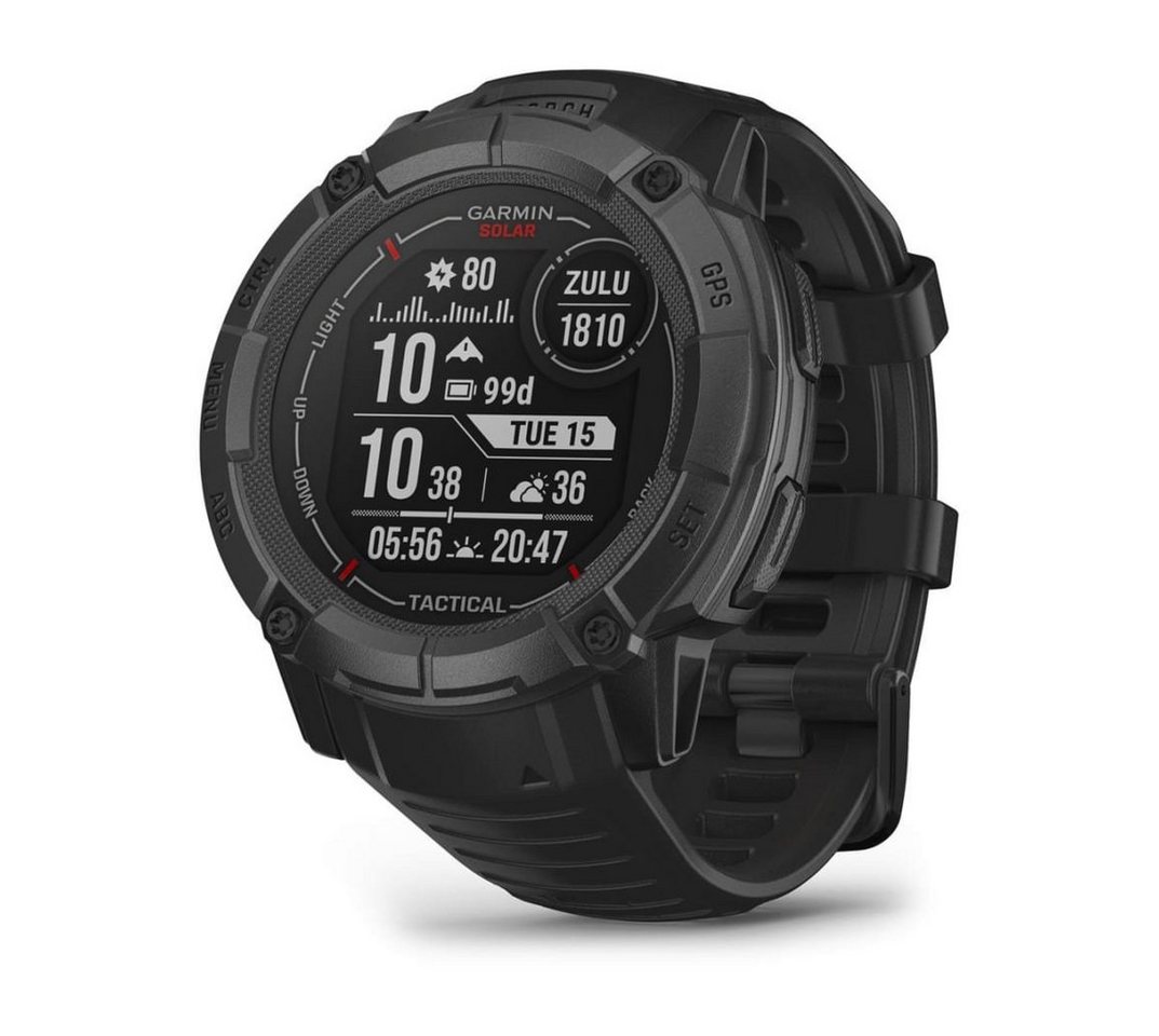 Garmin Instinct 2X Solar Tactical Edition Smartwatch (2,8 cm/1,1 Zoll, Proprietär) von Garmin