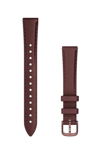 Garmin Lily® 2 Band, Maulbeerleder mit dunkelbronzefarbenen Beschlägen, Maulbeerleder mit dunklen Bronze-Metallteilen, Retro von Garmin