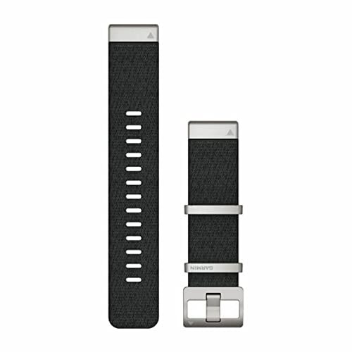 Garmin QuickFit 22 Uhrenarmband Jacquard Webart Nylonband schwarz von Garmin