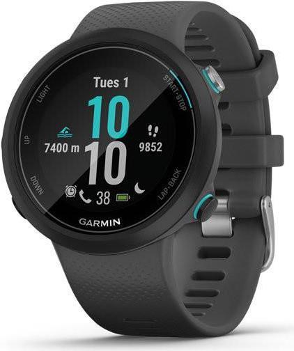 Garmin Swim 2 - 42 mm - slate - Sportuhr mit Band - Silikon - slate - Bandgröße 129-197 mm - Anzeige 2,6 cm (1,04) - Bluetooth, ANT+ - 36 g (010-02247-10) von Garmin