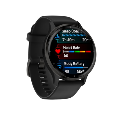 Garmin Venu® 3 Schwarz/Schiefergrau mit Schnellwechsel-Silikon-Armband von Garmin