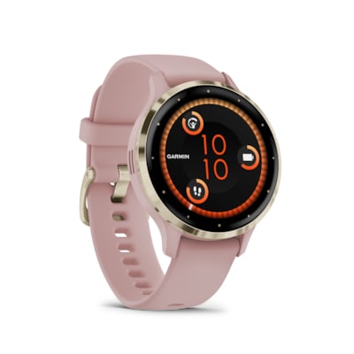 Garmin Venu® 3S Dust Rose/Softgold mit Schnellwechsel-Silikon-Armband von Garmin