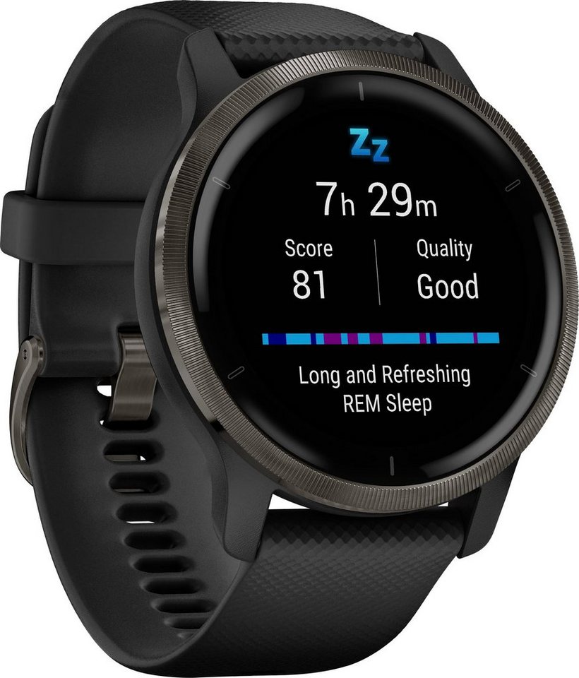 Garmin Venu 2 Smartwatch (3,3 cm/1,3 Zoll), 25 vorinstallierten Sport-Apps von Garmin