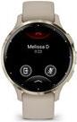 Garmin Venu 3S - 41 mm - French Gray - intelligente Uhr mit Band - Silikon - Handgelenkgröße: 110-175 mm - Anzeige 3.04 cm (1.2) - 8 GB - Bluetooth, Wi-Fi, ANT+ - 40 g (010-02785-02) von Garmin