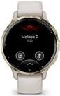 Garmin Venu 3S - 41 mm - Ivory - intelligente Uhr mit Band - Silikon - Handgelenkgröße: 110-175 mm - Anzeige 3.04 cm (1.2) - 8 GB - Bluetooth, Wi-Fi, ANT+ - 40 g (010-02785-04) von Garmin