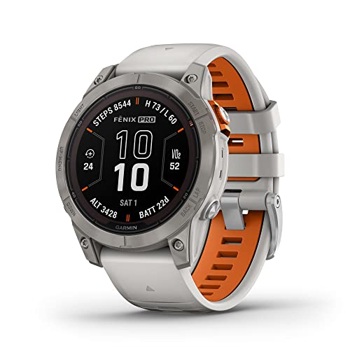 Garmin fēnix 7 Pro Sapphire Solar, Multisport-GPS-Smartwatch, integrierte Taschenlampe, Solar-Ladefunktion, Nebelgrau/Ember Orange Garmin fēnix 7 Pro Sapphire Solar, Multisport-GPS-Smartwatch, integrierte Taschenlampe, Solar-Ladefunktion, Nebelgrau/Ember Orange von Garmin