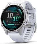 Garmin fenix 8 - 43 mm AMOLED Steinweiss/Silber (010-02903-00) von Garmin