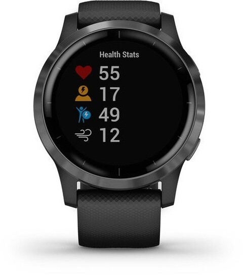 Garmin vívoactive 4 45mm Bluetooth Silikonarmband schwarz Edelstahlgehäuse grau Garmin vívoactive 4 45mm Bluetooth Silikonarmband schwarz Edelstahlgehäuse grau von Garmin