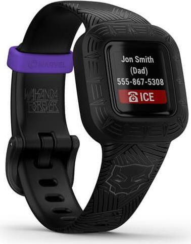 Garmin vivofit jr. 3 - Marvel Black Panther - Aktivitätsmesser mit Band - Silikon - schwarz - Bandgröße 130-175 mm - Bluetooth - 25 g (010-02441-10) von Garmin