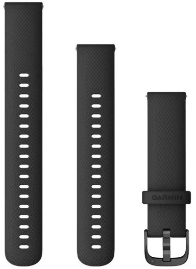 QuickChange Silikonarmband (18mm) für vivoactive 4S schwarz/schiefergrau von Garmin