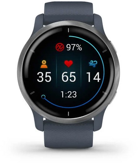 Venu 2 Smartwatch granitblau/silber von Garmin