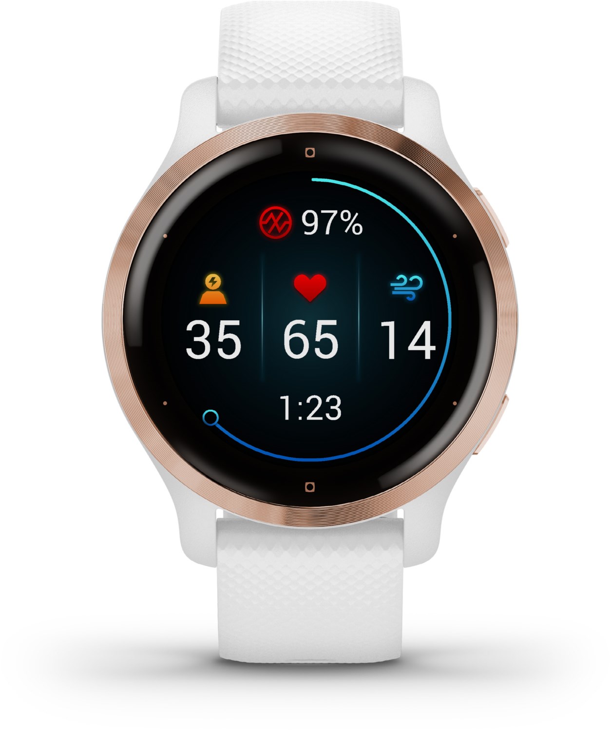 Venu 2S Smartwatch weiß/rosegold von Garmin