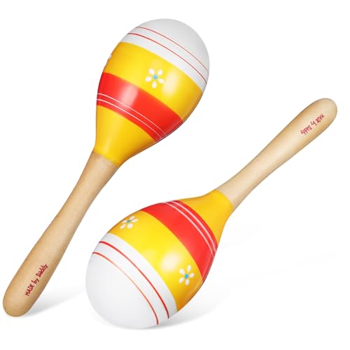 Garneck 1 Bunte Maracas- -Maracas Kind Shaker Musikinstrument Vorschule Rassel Montessori Musikspielzeug helle Mini-Maracas Babysandhammer Holz Yellow Garneck 1 Bunte Maracas- -Maracas Kind Shaker Musikinstrument Vorschule Rassel Montessori Musikspielzeug helle Mini-Maracas Babysandhammer Holz Yellow von Garneck