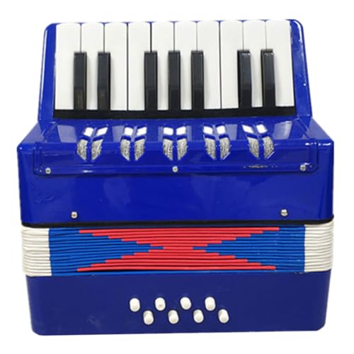 Garneck 1 Stück Akkordeon Musikinstrumente Kinderspielzeug Akkordeon Kleinkindmusikspielzeug Entzückendes Akkordeon Pädagogisches Plastik Blue von Garneck