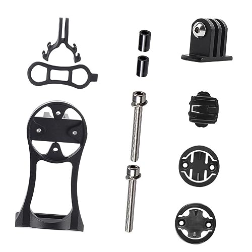Garneck 1Satz Fahrradcomputer Halterung Aluminiumlegierung Leichte Stabile Lenkerhalterung für Präzise Tachomessung für Mountainbike und Rennrad Einfache Montage und Abnehmbar von Garneck