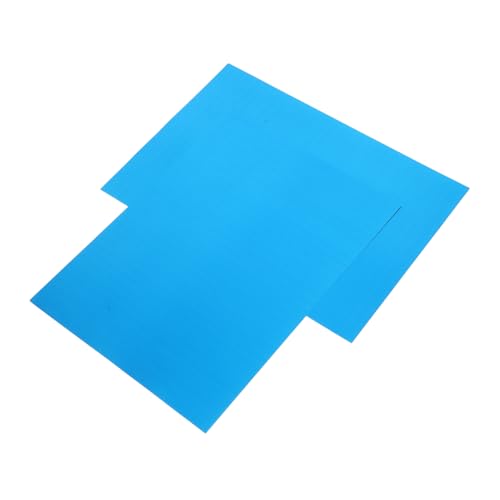 Garneck 2 Stück Gravierte bedruckte Aluminiumplatte metallischer Glitzerkarton Vinyl-Aufkleberpapier Transferfolie metallisches Kartonpapier Metallpapier-Suqare Blue von Garneck