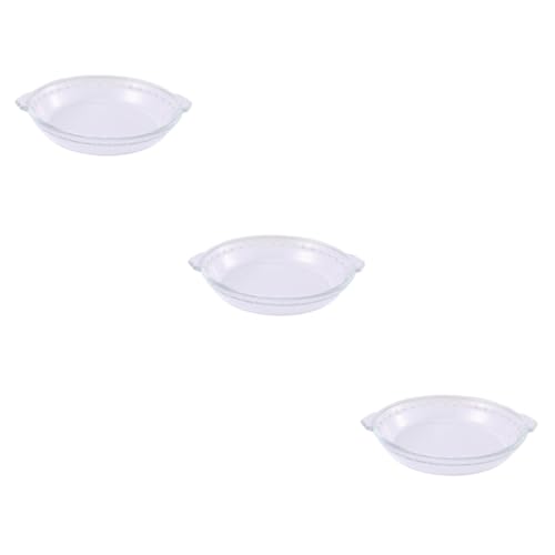 Garneck 3 Stück 7 Tortenteller Tortenform Glas Backgeschirr Glasteller Tortenform von Garneck