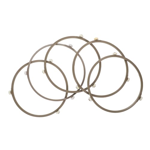 Garneck 5 Stück Mikrowellenherd Ständer Mikrowellen Plattenstütze Glasplatte Tablett Radring Mikrowellen Tablett Rollen Stützring Runder Ofenring Mikrowellen Tablett Drehbarer von Garneck