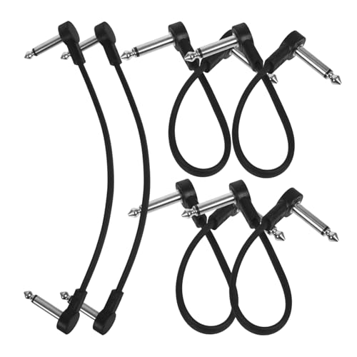 Garneck 6Stücke Gitarren Patchkabel Klinkenkabel für Gitarre Professionelles Effektkabel mit Stabiler Klangübertragung für Effektgeräte und Enge Räume von Garneck