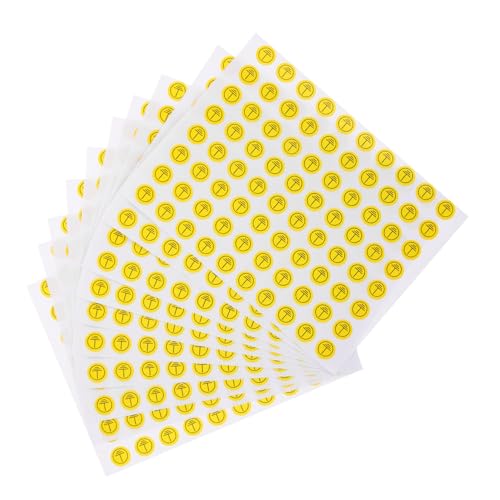 Garneck 800 Stück Erdungsschild Warnmechaniker arbeitet erde aufkleber Vinyl Bitte Schutz Elektrischer Warnaufkleber Aufkleber für den Erdungsanschluss Heimbüro beschichtetes Papier Yellow von Garneck