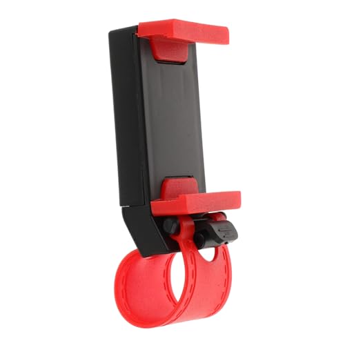 Garneck Autotelefonhalter Kfz Tiefhalter Auto Rad Telefonhalter Telefonhalter Für Einkaufswagen Lenkrad Telefonhalterung Lenkrad Handyhalter Kunststoff Rot von Garneck
