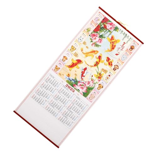 Garneck Chinesischer Wandkalender 2025 Wandkalender Jahr Der Schlange Kalender Fengshui-Kalender Für Mondneujahrsgeschenk A von Garneck