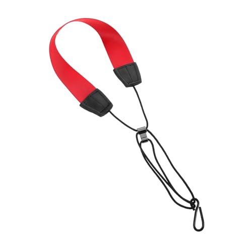 Garneck Musikinstrumentengürtel Saxophonhalsgurt für Saxophon Schultergurt Saxophongurt für Erwachsene Saxophongurt alt verstellbarer Saxophon-Schultergurt Tragegurt Stoff rot von Garneck