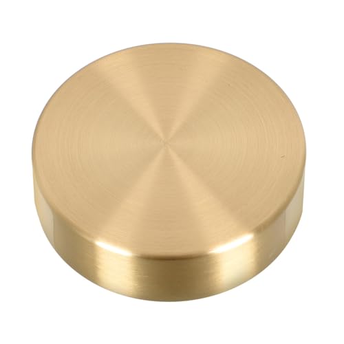 Garneck Briefbeschwerer Messing: Rund Briefbeschwerer Gold Flach chinesischer Kalligraphie Papierbeschwerer für Lesehilfe Home Büro Deko von Garneck
