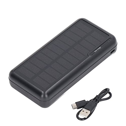 30000MAH Solar Power Bank Tragbares Ladegerät, Doppel USB -Anschluss, Hohe Kapazität, Schnelles Gebühren für Camping Im Freien, Wandern, ABS+Acryl, 14,2x6.9x2.9cm von Garosa