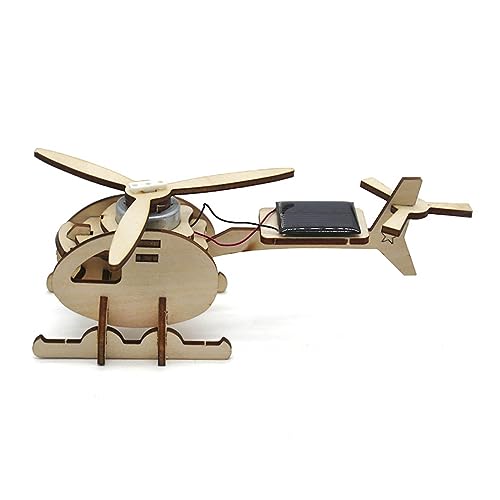 3D-Holzpuzzle-Helikopter-Modell, Solar-Helikopter-Modell, Holz-Helikopter-Spielzeug, Puzzle-Spielzeug, DIY-Helikopter-Kit, Ornament für Büro, Schreibtisch, Wohnzimmer, Schlafzimmer von Garosa