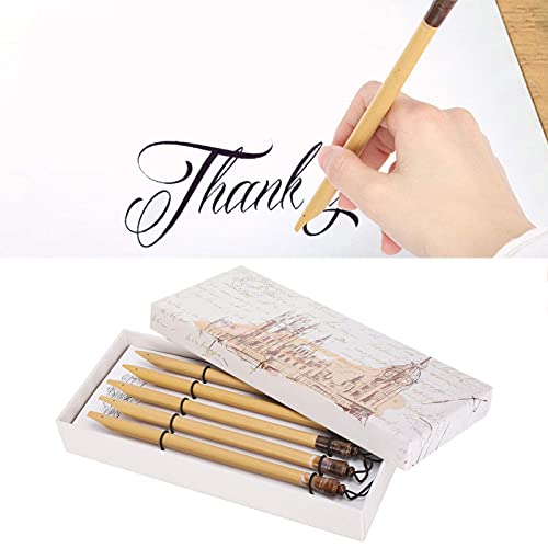 5Pcs Comic Dip Pen Set handgefertigte Manga Kalligraphie Vintage Bambus Zeichnung Malerei Kit Schulbedarf(EIN) von Garosa